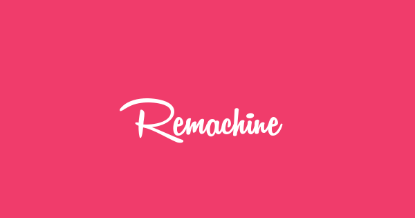 Remachine Script font thumbnail